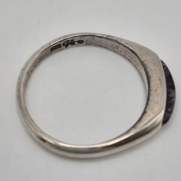 Carolyn POLLACK FANTASTIC PRICE 2 Rings Peridot Sterling & Sterling Stackable. - Picture 8 of 11